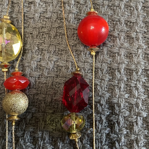 Red and Gold Long Necklace - Picture 7 of 7